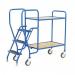 Order picking tray trolleys with 2 plywood shelves 386374