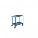 Steel shelf workshop trolleys - with handle at one end 386376