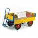 Turntable trucks with MDF platforms and drop down sides, 1200 x 600 on pneumatic tyres - capacity 500kg 386427