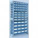 Galvanised shelving including shelf bins Starter and add on bays - 12 shelves - 32 bins 386580