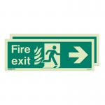 Photoluminescent Sign htmfire Exit Left Right H X W: 150 X 400 387283