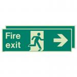 Photoluminescent Sign fireexit Left Right H X W: 300 X 900 387297