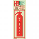 Photoluminescent Signmissing Foam Spray H X W: 200 X 450 387315