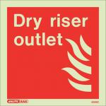 Photoluminescent Sign dryriser Outlet H X W: 150 X 150 387318