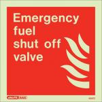 Photoluminescent Sign fuelshut Off Valve Emergency H X W: 150 X 150 387326