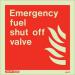 Photoluminescent Sign fuelshut Off Valve Emergency H X W: 200 X 200 387327