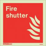 Photoluminescent Sign fireshutter H X W: 150 X 150 387340