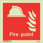 Photoluminescent Sign firepoint H X W: 150 X 150 387358