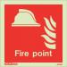 Photoluminescent Sign firepoint H X W: 150 X 150 387358