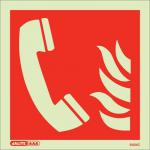 Photoluminescent Sign firetelephone H X W: 200 X 200 387364