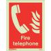 Photoluminescent Sign firetelephone H X W: 200 X 150 387368