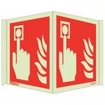 Photoluminescent Sign firealarm H X W: 200 X 500 387374