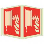 Photoluminescent Sign firehose Reel H X W: 150 X 400 387380