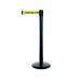 Tensator® Advance retractable barrier system with text webbing - Black post with Cleaning in progress message 387743