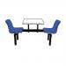 Polypropylene fixed canteen table and chairs -  Self assembly - 2 seats - 1 way access 387761