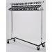 Mobile Chrome Coat Rack with 20 Black Anti-theft Hangers 387780