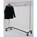 Mobile Chrome Coat Rack with 25 Chrome Hangers 387781