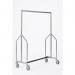 Heavy Duty Garment Rail.silver Epoxy Finish. 1200 W X 1800 H X 500 D 387782