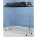 Twin Top Garment Rail.silver Epoxy Finish. with 60 Black Anti-theft Hangers. 1800 W X 1760 H X 500 D. 387784