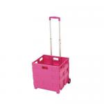 Folding Shopping Cart Pink