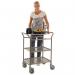 Konga three tier service trolleys with removable non-slip surface trays, anthracite grey 387927