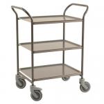 Three Tier Metal Service Trolley, Anthra