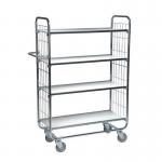 Konga order picking trolleys with adjustable shelves, H x W x L - 1590 x 470 x 1195 with 4 shelves 387961