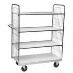 Konga large adjustable trolleys, 1000 x 650mm and 4 shelves 387965