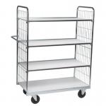 Konga large adjustable trolleys, 1200 x 650mm and 4 shelves 387966