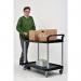 Two tier plastic tray trollies - Large - Black 388043