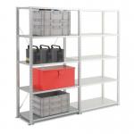 Heavy duty galvanised steel boltless shelving - up to 330kg - Starter Bay, 2000 x 1000 x 400mm 388181