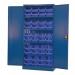 Steel cupboards complete with 40 polypropylene bins - Two cabinet colours with blue, red or mixed bins 388672