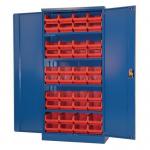 Steel cupboards complete with 40 polypropylene bins 388673