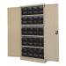 Steel cupboards complete with 40 polypropylene bins 388674