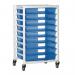 Premium white racks with transparent trays - Mobile A3 racks 388836