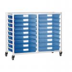 Premium white racks with transparent trays - Mobile A3 racks 388840