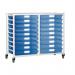 Premium white racks with transparent trays - Mobile A3 racks 388840