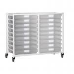 Premium white racks with transparent trays - Mobile A3 racks 388842