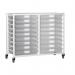 Premium white racks with transparent trays - Mobile A3 racks 388842