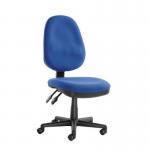 Twin lever operator office chair, without arms, blue 389296