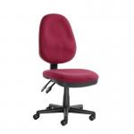 Twin lever operator office chair, without arms, red 389298