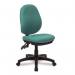 Twin lever operator office chair, without arms, green 389299