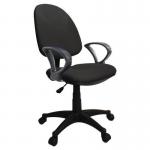 Single lever operator office chair, with fixed arms, black 389302