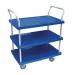 Heavy duty plastic shelf trolleys 389622