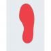 Floor Signal Red Markersfeet 300 X 100 mm Pk 10 (5 Left5 Right) 389727