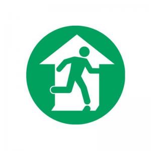 Floor Marker 430mm Fire Exit Symbol 389745
