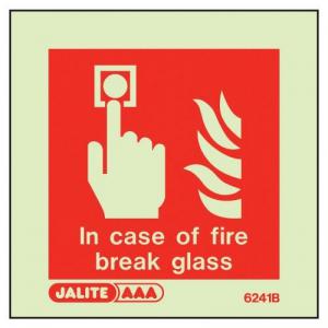 In Case Of Fire Break Glass Sign 389815