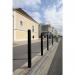 Dome top steel bollards 60mm dia. black 389901