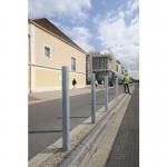 Dome top steel bollards 70mm dia. galvanised 389903