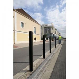 Dome top steel bollards 70mm dia. black 389904